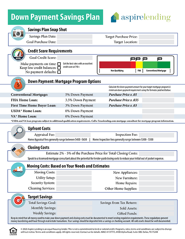 down payment savings plan